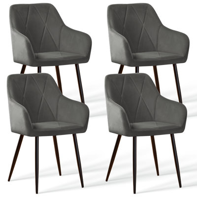 Audean Fabric Velvet Upholstered Armchair Dining Chair