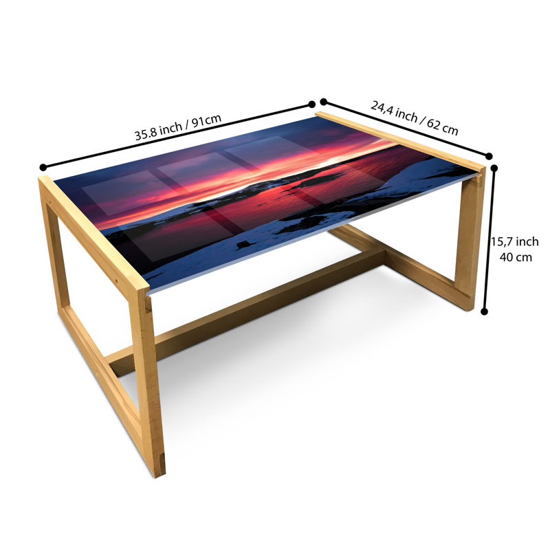 Jakodi Sled Coffee Table, 40cm H x 91cm W x 62cm D