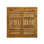 Table d'appoint en bois au fini naturel, 20 po x 20 po x 15,52 po, design élégant pour l'extérieur, 20 po x 20 po x 15,52 po