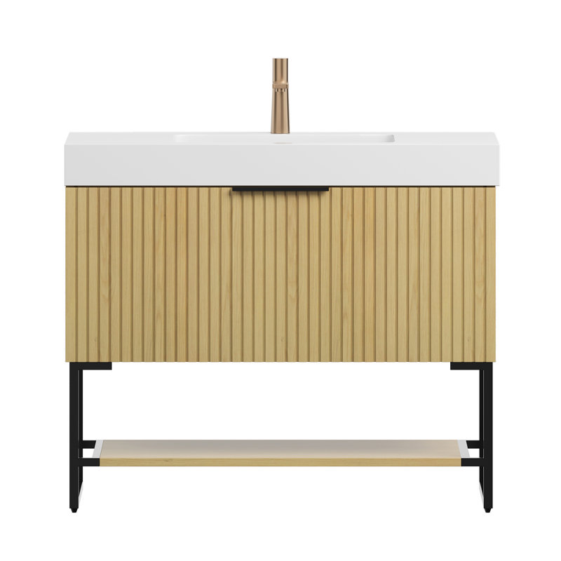 Meuble-lavabo moderne avec surface intégrée Aqualux