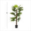 Arbre artificiel d'extérieur avec feuilles réalistes et pot en plastique Faux Foliage Livistona
