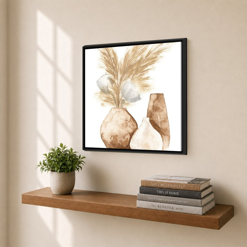 «Vase Gray Pods» par Chris Paschke - Impression sur toile, H 34 po x l 34 po, Noir
