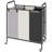 3-Section Laundry Basket, Laundry Sorter Cart with Heavy-Duty Lockable Wheels for Dirty Clothes in Laundry Room Bedroom, Heavy-Duty Laundry Hamper Storage Organizer