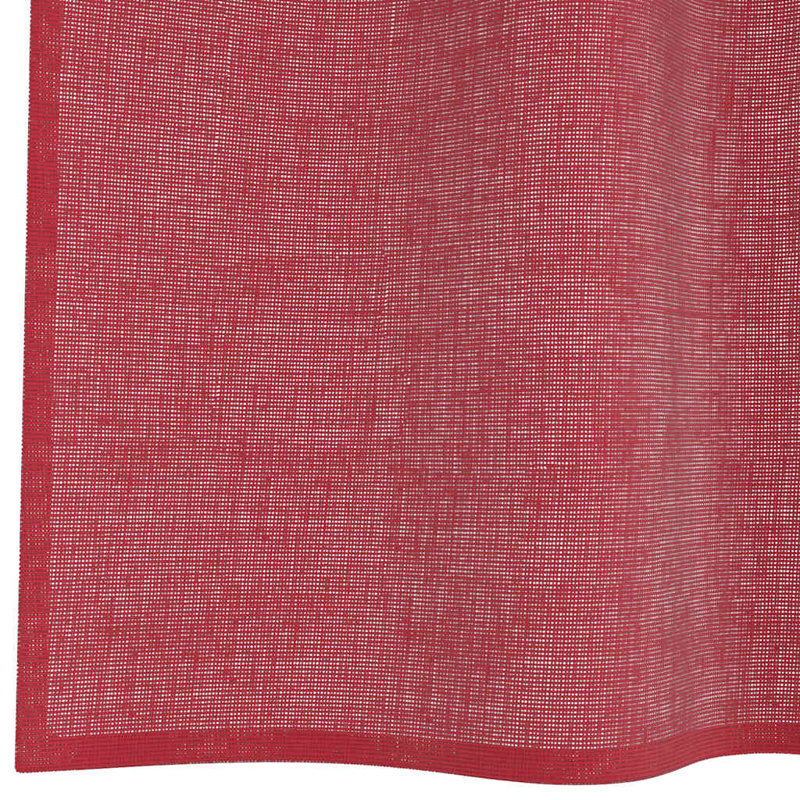 Voile Curtains With Rod Pockets 2 Pcs, 140cm Width x 225cm Drop, Wine Red