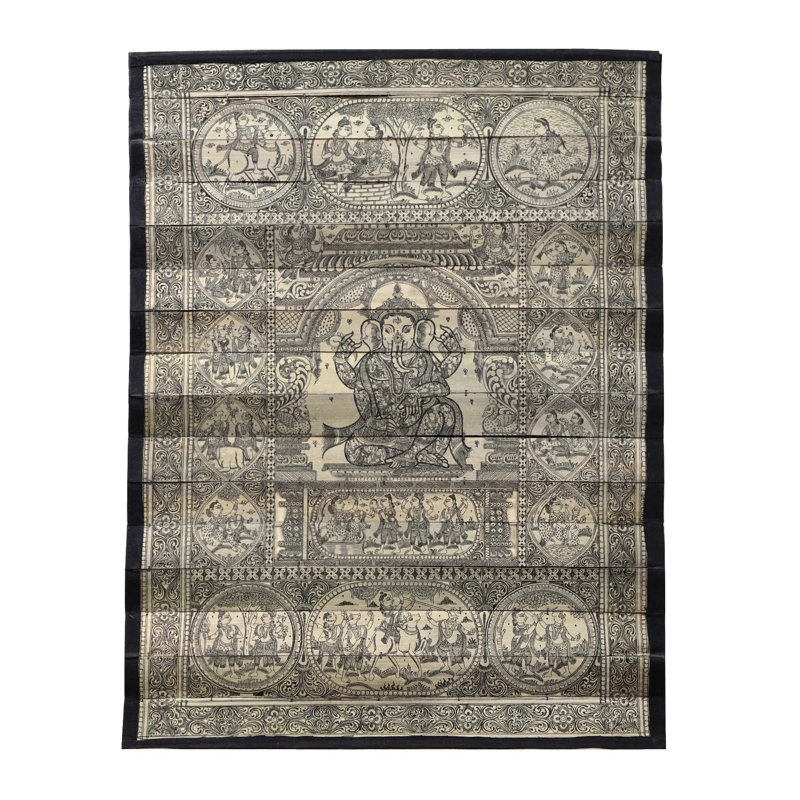 Naissance de Ganesha | Pattachitra, peinture sur feuille de palmier