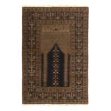 One-of-a-Kind 3'8" X 5'5" Hand Knotted Area Rug