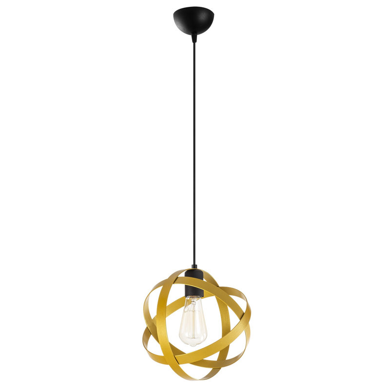Luminaire suspendu géométrique 1 lumière Kason, Gold, 2 lumières