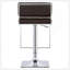 Tabouret de bar réglable moderne noir et chrome avec revêtement en similicuir et réglage hydraulique de la hauteur-1244187004