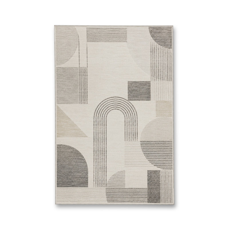Tapis tissé à la crème Mosso, 3'3" x 6'7"