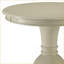 Table basse ronde antique blanche avec base à piédestal, peu encombrante pour le salon / la chambre à coucher