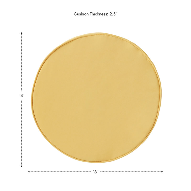 Outdoor Round Dining Chair Seat Pad, Sunbeam