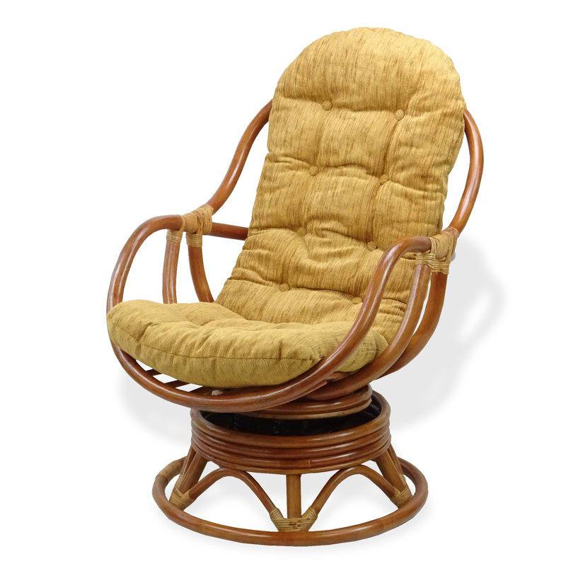 Chaise berçante Anairis, Brun clair, Bois médium