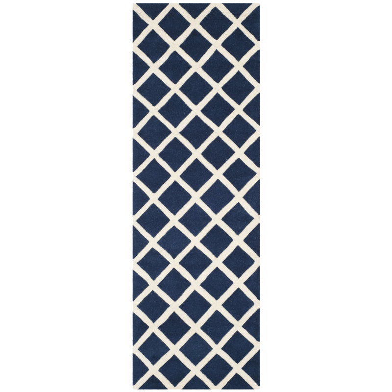 Teresita Hand Tufted Wool Geometric Rug, Runner 2'3" x 7'