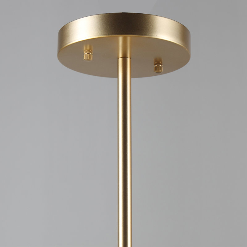 Lustre linéaire 9 lumières spoutnik moderne Headington, Laiton mat