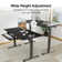 Wasat Height Adjustable Computer Standing Desk with Keyboard Tray For Home Office