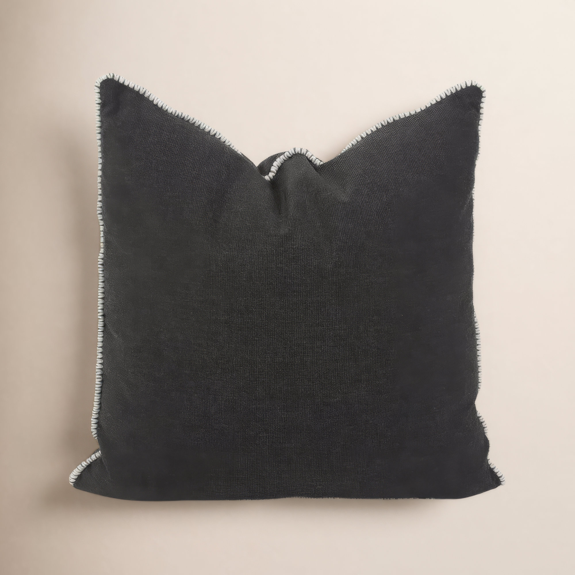 Delijah Sunbrella® Indoor/Outdoor Throw Pillow, Seascape Charcoal, 20" x 20"