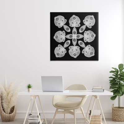 Fractal Symmetry in Monochrome Canvas, design by El Perkin