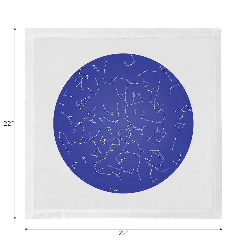 Constellations Stars Cotton Blend Square Napkins