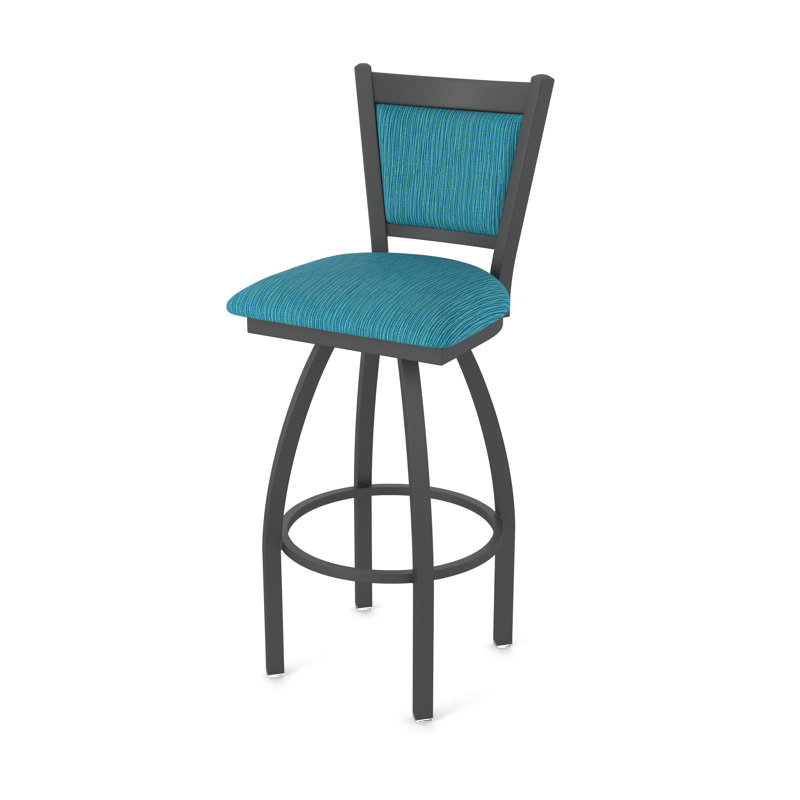 Tabouret pivotant Hadleigh, Tabouret de comptoir (siège d'une hauteur de 25 p, Étain, Tissu - marée graphique