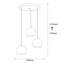 Elegant Vintage Scandinavian Chandelier, Iron Body, 13.8 in Diameter x 43.7 in Height | Adjustable Height | 3 x E27 Socket (Max 40W) | Stylish Lighting for Glam Home Décor, Bulb Not Included-1938010950