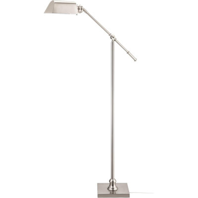 Lampe de plancher de pharmacie Regent, lampe de travail à bras pivotant à intensité réglable avec hauteur réglable, abat-jour rotatif à 360 °, tête inclinable à 90 °, douille E26, conception entièrement métallique
