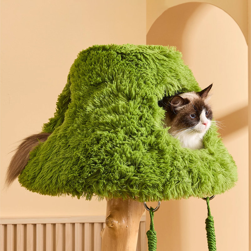 Arbre à chat 3 niveaux avec condons, perchoir, poteaux à griffer