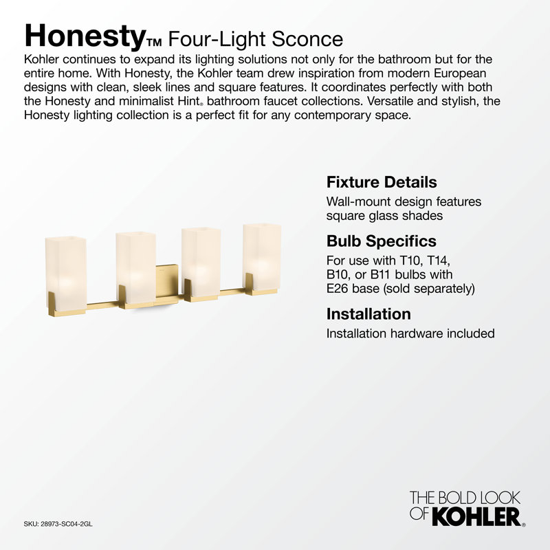 Honesty Four-Light Sconce, Brushed Nickel