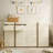 Modern 6-Drawer Dresser, 54" Wide Beige & Light Walnut Storage Chest