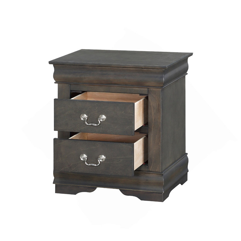 Table de chevet Louis Philippe, Gris foncé