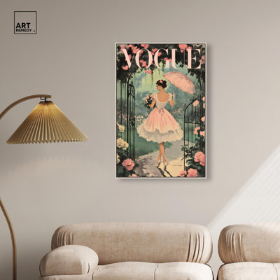 Garden Parasol Stroll Cover Canvas Print Glam Art Prints by Art Remedy
