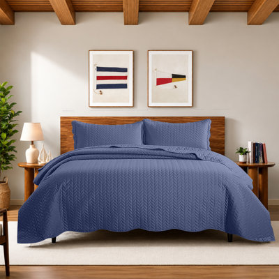 Ensemble de couvre-lit en microfibre gaufrée Moonlight's