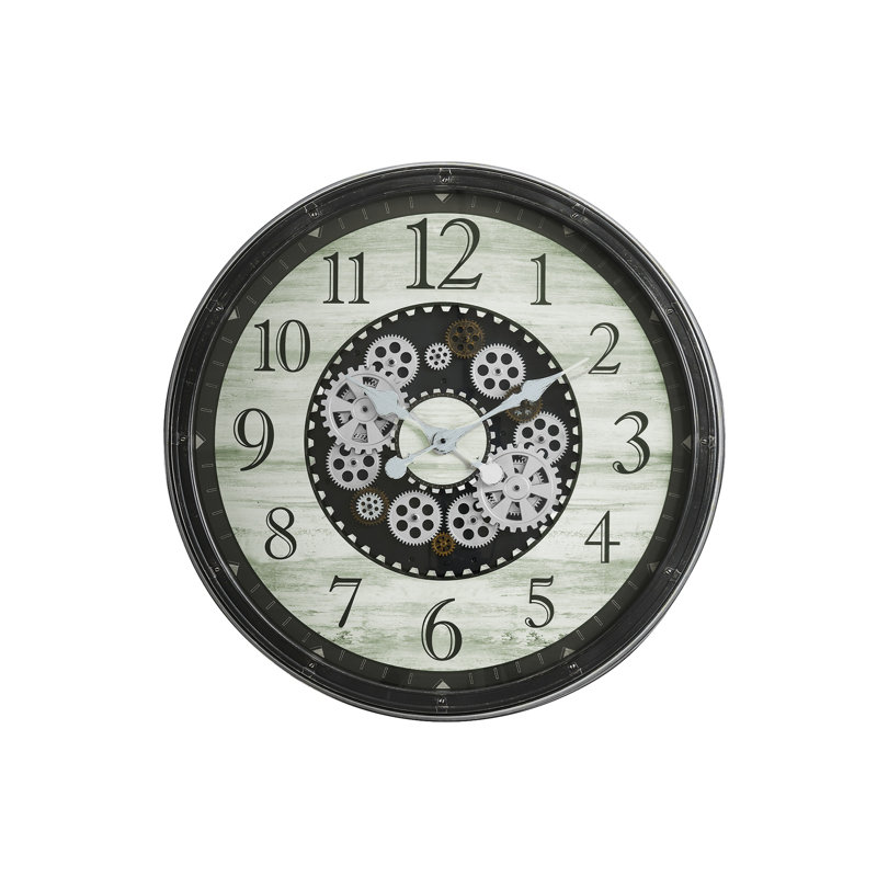 Rond, mécanisme d'engrenage, grande horloge murale
