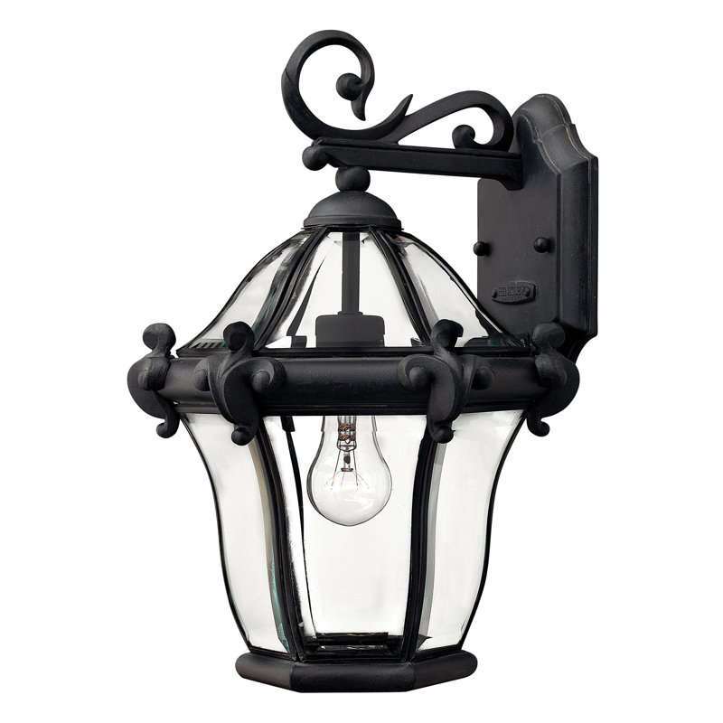 San Clemente Outdoor Wall Lantern, Museum Black