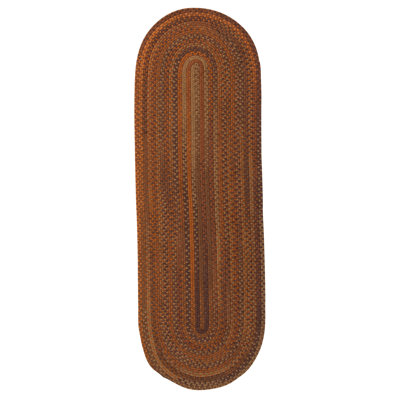 Maud Braided Wool Reversible Runner - Rust