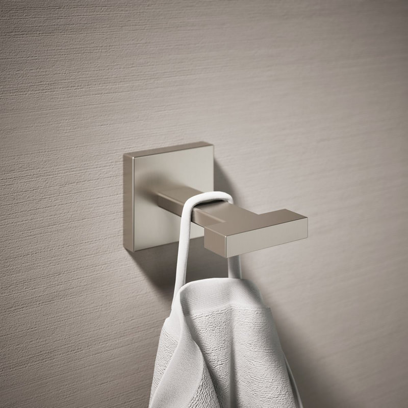 Square Robe Hook, Vibrant Brushed Nickel