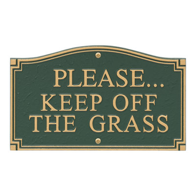 Please Keep Off Grass Garden Sign