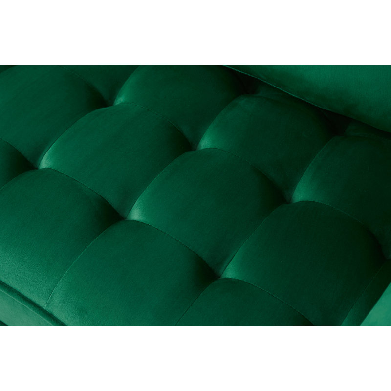 Marsai Upholstered 59'' Loveseat, Green Velvet