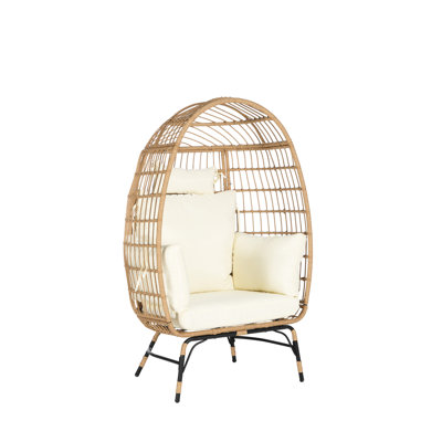 Grand fauteuil à œufs d'extérieur avec matériau de rétention de couleur pour l'eau du porche - espaces couverts