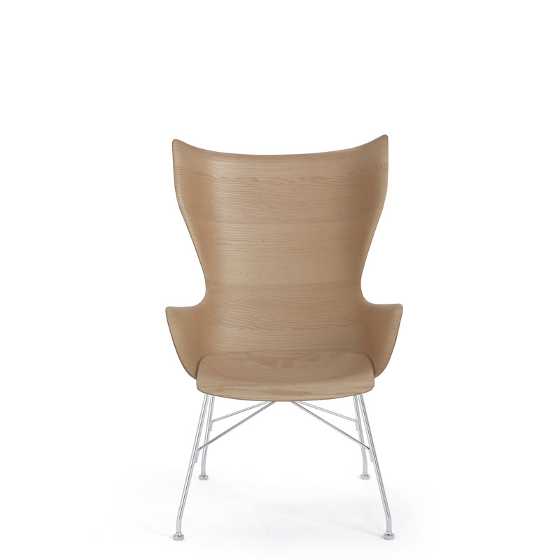 Méridienne K / Wood, Bois de frêne clair avec chrome
