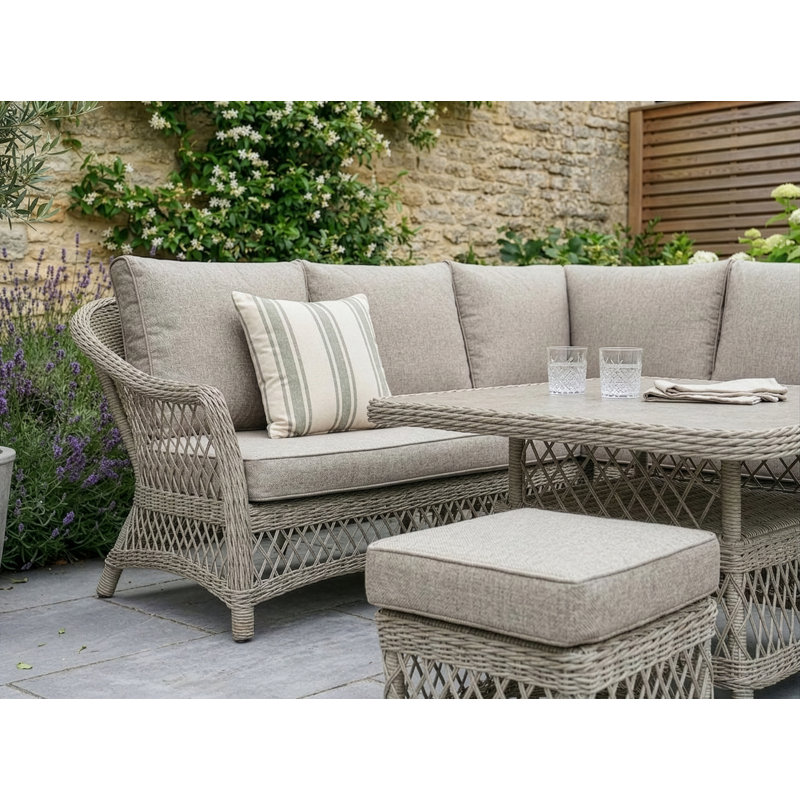 Cotswold Wicker Mini Corner with Height Adjust Table