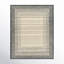 Rectangle Uptown Striped Handmade Hand Tufted Wool Area Rug in Beige/Gray-1256816955