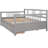 Gray Daybed With Two Practical Drawers - Solid Wood For A Neat Home Full Size Drawers, Built Dependable Piece-569442623