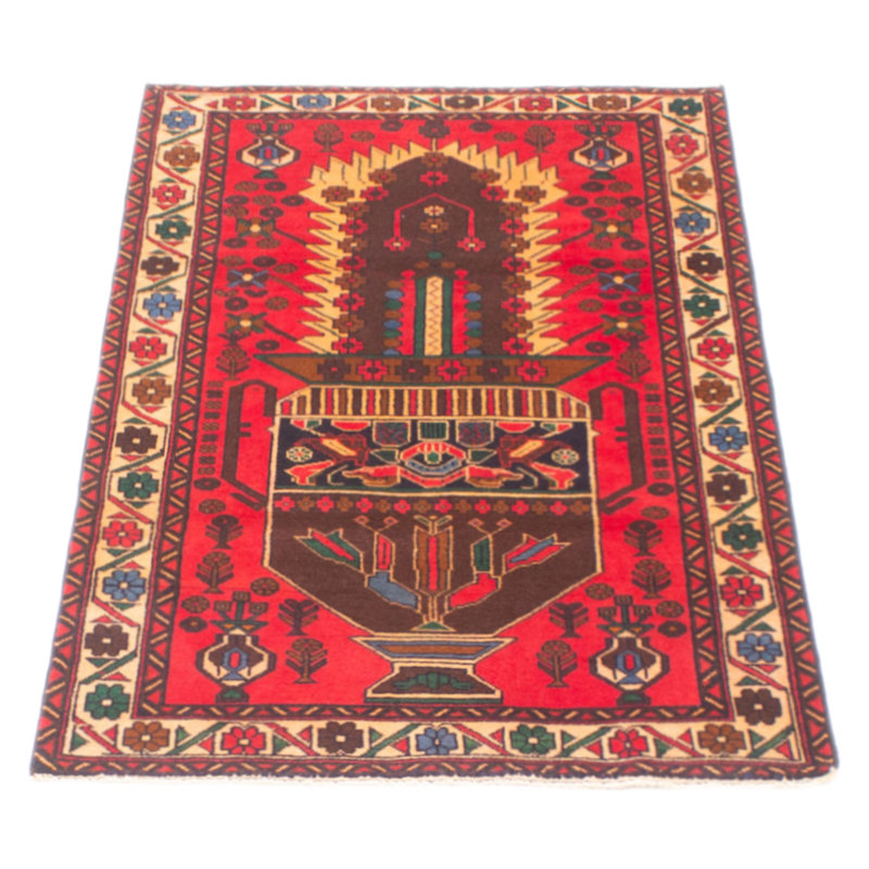 Tapis brun Teimani 2 pi 11 po x 5 pi 1 po