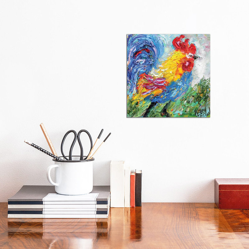 Little Rooster 1 Piece Wrapped Canvas Painting, 30.48 cm H x 30.48 cm W