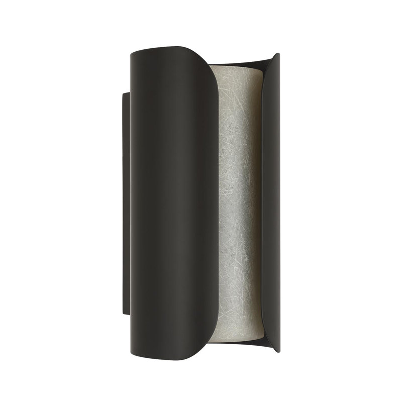 Anne-Marie Barton Armise 18" Sconce with Alabaster, Matte Carbon, 14" H x 7" W x 7.75" D