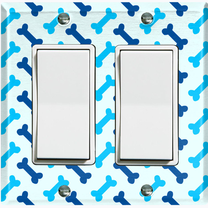 Patterned 2 - Gang Toggle Light Switch Wall Plate