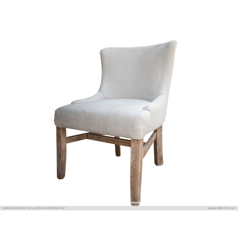 Chaise de salle à manger rembourrée en mélange de polyester Griselde