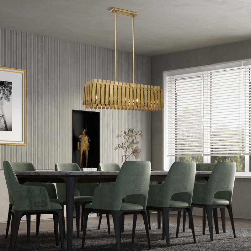 Greenwich 5 - Light Dimmable Square / Rectangle Chandelier