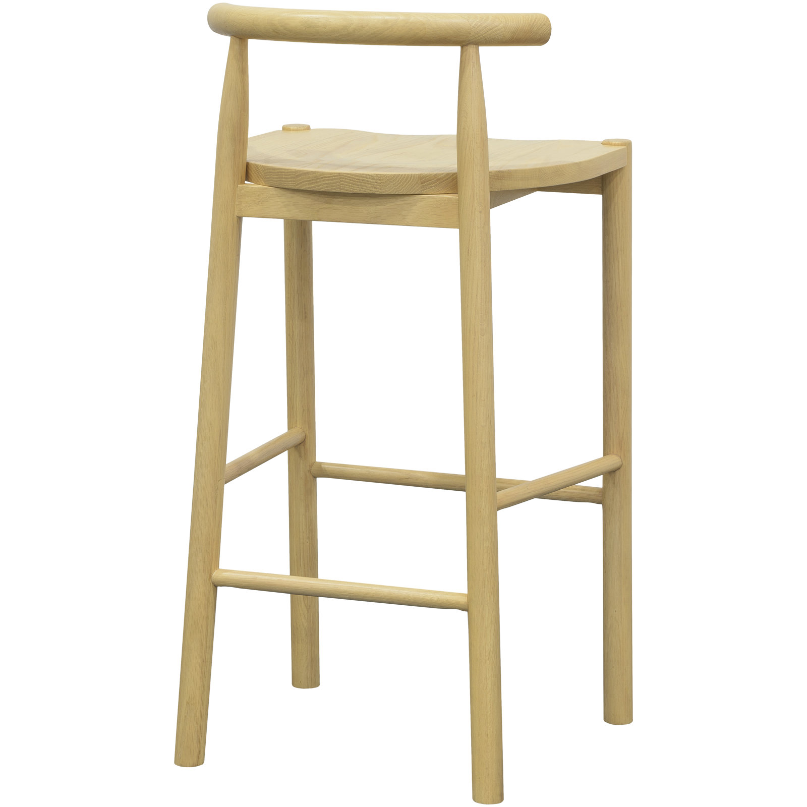 Davion Solid Wood 30" Bar Stool, Tan