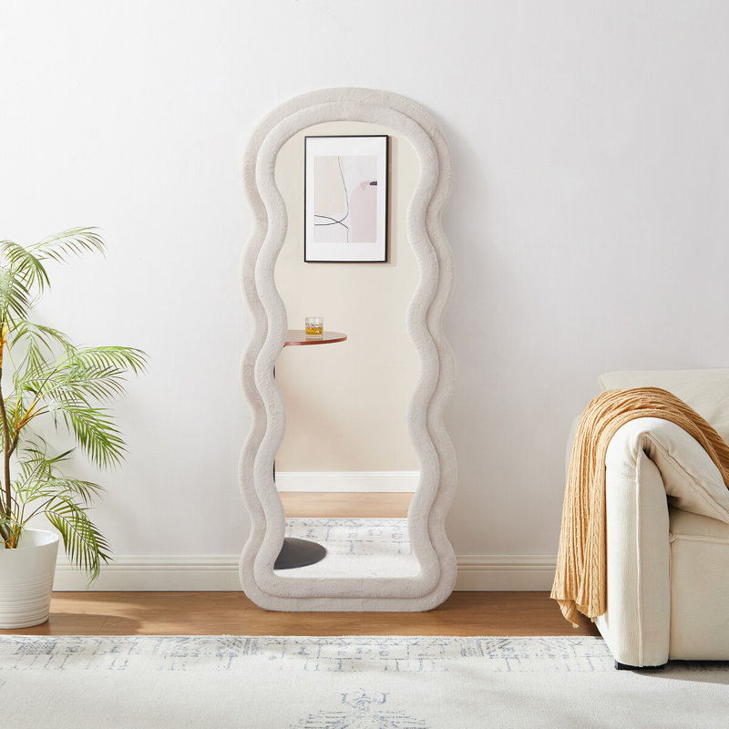 Apsana Free Form Mirror, Beige